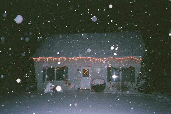 Snowing front at nite